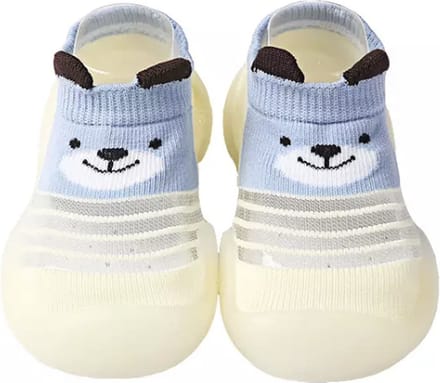 Blauw/gele waterschoentjes - ijsbeer van Baby-Slofje maat 24/25