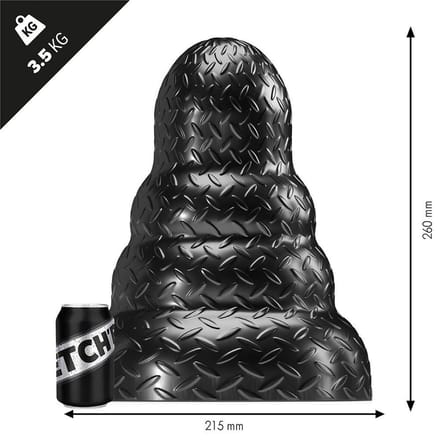 Stretch'r - Tripole - XXL Buttplug - Zwart Metallic XL