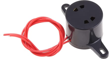 Elektronische Zoemer - Continu Alarm - Veiligheid Melder - Compact Ontwerp - 30mm Diameter - Zwart
