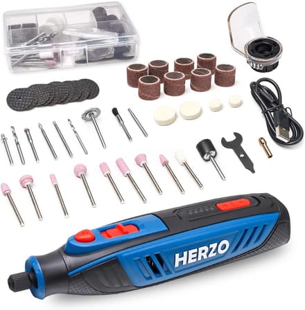 Draadloos Multifunctioneel Mini Gereedschapset met 53 Accessoires en Variabele Snelheid