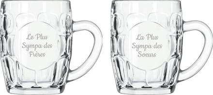 Bierpul gegraveerd - 55cl - Le Plus Sympa des Frères & La Plus Sympa des Soeurs