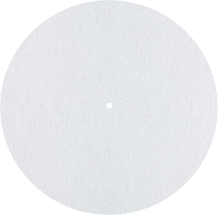 Antistatisch Vilt Platenpad voor Platenspelers - 30 cm Diameter - Wit