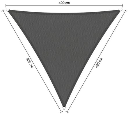 Shadow Comfort waterafstotend, driehoek 4x4x4,m Vintage grey met bevestigingsset
