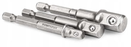 Powermat Serie - Adapterset voor Bits - 3 Stuks - Staal
