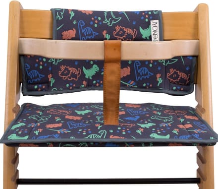Comfortabel Kussen voor Kinderstoel Geschikt voor Model Tripp Trapp met Dino Print
