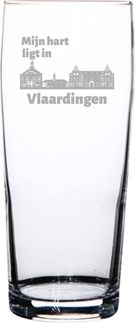 Gegraveerde bierfluitje 19cl Vlaardingen