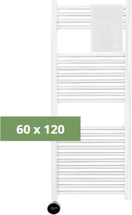 SYLRO® RIGA - ELEKTRISCHE BADKAMER RADIATOR - RECHT - WIFI - 60 x 120cm - WIT