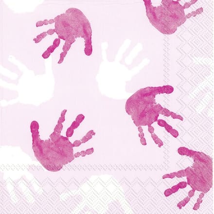 IHR - Lunch servetten - Little hands light rose
