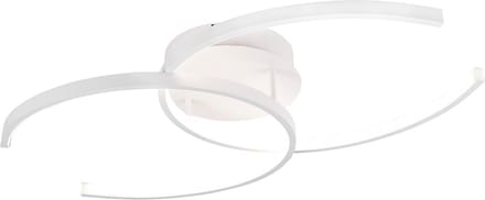 LED Plafondlamp - Plafondverlichting - Torna Cocon - 20W - Natuurlijk Wit 4000K - Dimbaar - Rond - Mat Wit - Aluminium