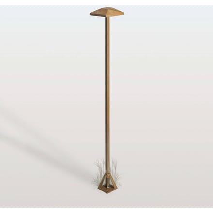 Moretti Luce LED tuinpadverlichting Aura Edge, hoogte 100 cm, antiek messing, IP65