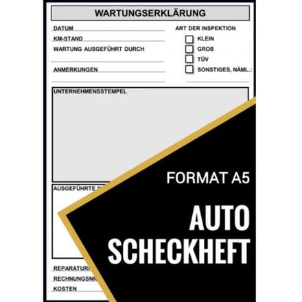 Auto-Scheckheft - Universelles Reparaturenheft - Auto Scheckhefte