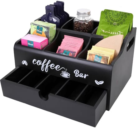 Dailygoods- Koffieorganizer Hoogwaardige Houten Constructie - Koffie