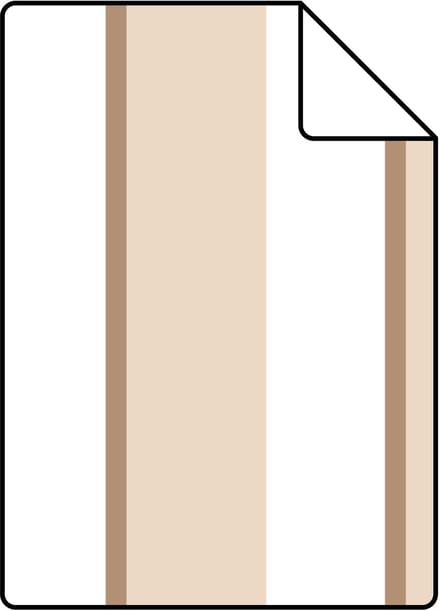 Proefstaal ESTAhome behang strepen beige en wit - 26.5 x 21 cm - 131906-S