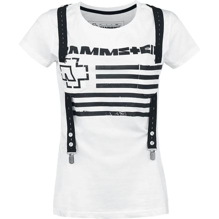 Rammstein T-shirt - Bretels - S tot XL - voor Vrouwen - wit