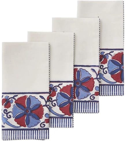 Bungalow - Servetten Rosette Indigo 45x45cm (set van 4) - Servetten