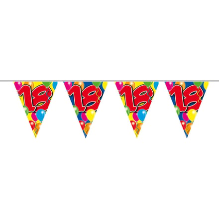 Folat - Vlaggenlijn 18 jaar Ballonnen (10 meter)