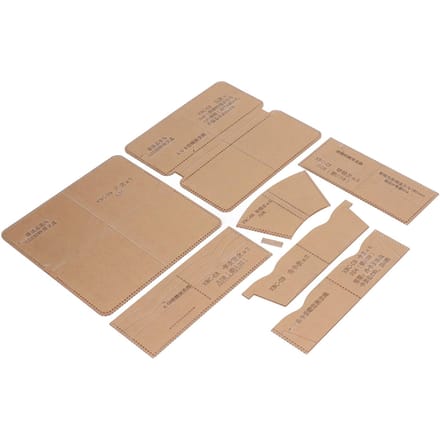 8 stuks Portemonnee Acryl Sjabloon Professioneel Nauwkeurig Snijden Transparant Lang Portemonnee Patroon Sjabloon voor brown