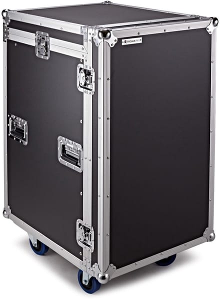 Trojan Pro 16U Heavy-Duty Wheeled Mixer Rack Flight Case