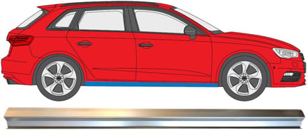 Reparatie dorpel onderste deel voor Audi A3 8V 2012-2020 / Rechts