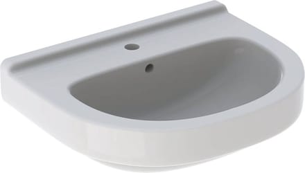 Geberit 300 Basic Arco wastafel halfrond met kraangat met overloop 60x49x19.5cm wit
