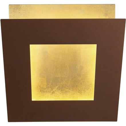 Mantra Iluminación LED wandlamp Dalia, corten/goud, 18 x 18 cm, aluminium