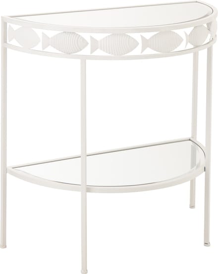 J-Line console Vis - ijzer - wit