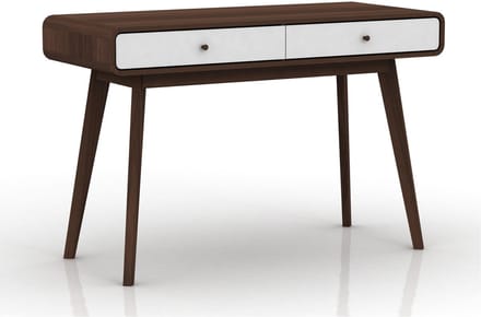 Cassie-Bureau - 2-deurs - Walnoot/Wit