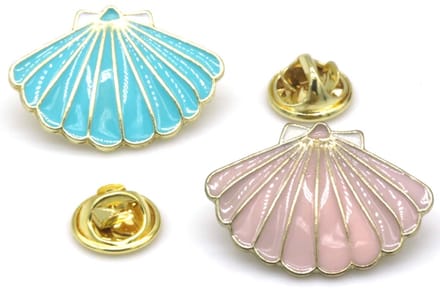 Set Sierspelden – Schelpen Design – Pins – Maritieme Vibe – 2 stuks