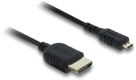 Premium Micro HDMI - HDMI kabel | Slimline | HDMI2.1 (8K 60Hz + HDR) | zwart | 1 meter