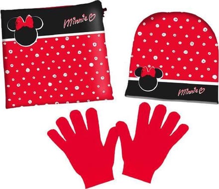 Disney Winterkledingset Minnie Mouse Meisjes Rood 3-delig