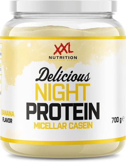 XXL Nutrition - Delicious Night Protein - Banaan - Caseïne Eiwitpoeder - 700 g