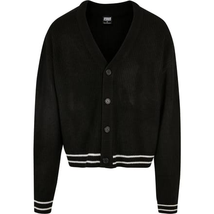 Urban Classics - Sporty Boxy Cardigan - M - Zwart