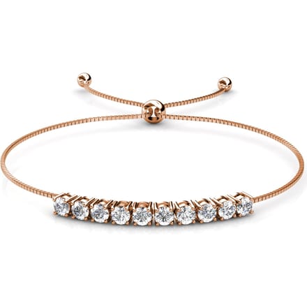 Crystal Mia armbanden - roségoud en kristal