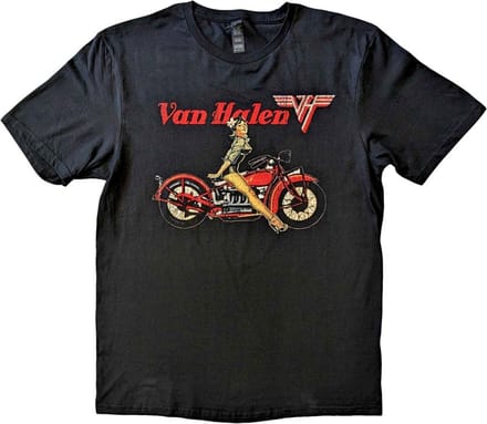 Van Halen - Pin-Up Motorcycle Heren T-shirt - L - Zwart