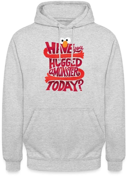Sesamstraat Elmo Citaat Hugged A Monster Hoodie Unisex