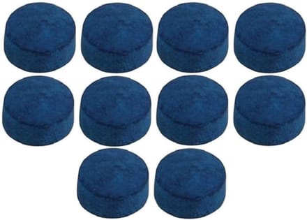 Keutops - Biljart Accessoires - Pool Spel Onderhoud - Duurzaam Leer - 13mm Set 10 - Natuurlijk