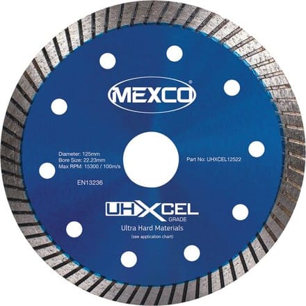 Mexco diamantschijf porselein 125x22,2x1,4mm