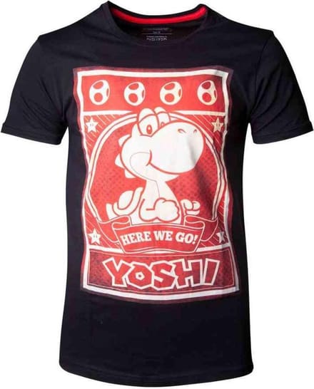 Nintendo Super Mario Heren Tshirt -S- Yoshi Poster Zwart