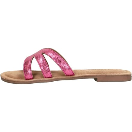 Lazamani - Nina Leren Dames Slippers Pink - Maat 40