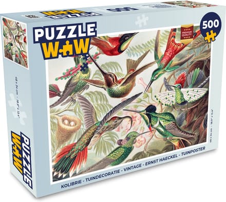 Puzzel Kolibrie - Vintage - Ernst Haeckel - Vogel - Kunst - Natuur - Legpuzzel - Puzzel 500 stukjes