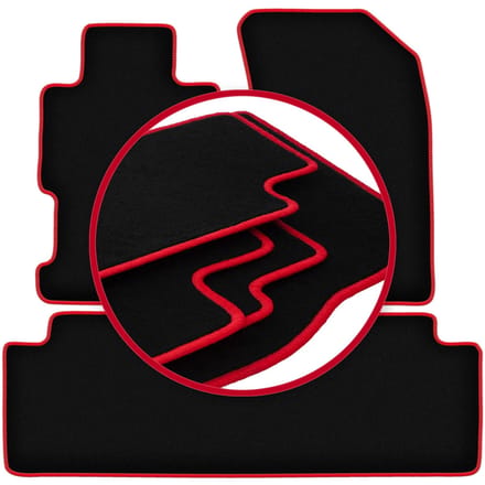 CARLUX-RED automatten voor: Honda Civic VII sedan (2001-2005)