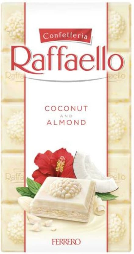 Raffaello chocolade reep kokosnoot & amandelen - romige vulling - 8x 90 gr