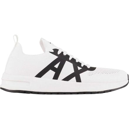 Armani Exchange Heren Logo Trainers (Wit, Zwart)