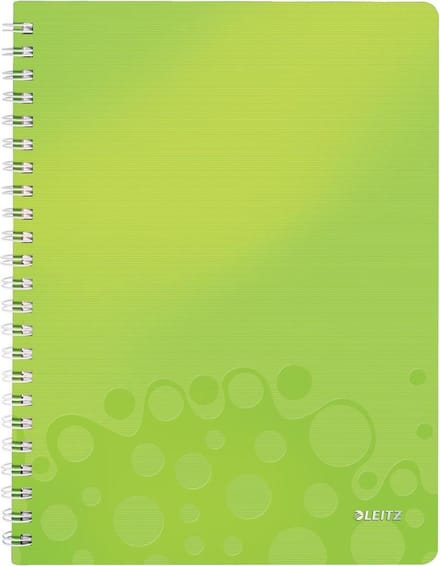 Leitz WOW schrift formaat 21 x 297 cm( A4) geruit 5 mm groen