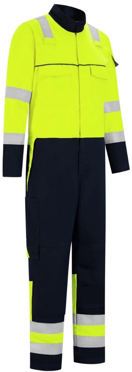 Dapro Volt Hi-Vis Class 2 - Heren en Dames - Overall - Marineblauw/Hi-Vis Geel