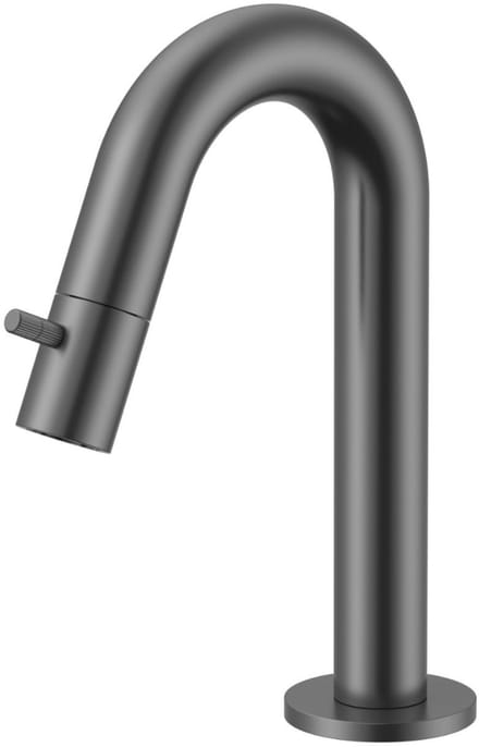 ALONI Stria koudwaterkraan – gebogen uitloop – gunmetal (PVD)