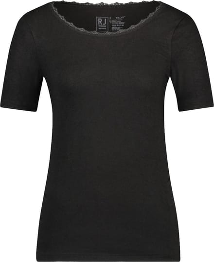 RJ Thermo Dames T-Shirt Kant Zwart M