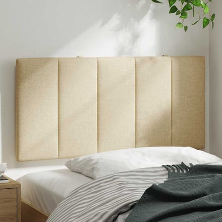 vidaXL - Hoofdbordkussen - "Hanko" - 100 - cm - stof - crèmekleurig