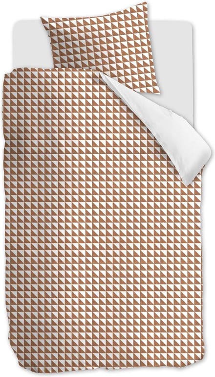 Ambiante Faas dekbedovertrek - Eenpersoons - 140x200/220 - Steenrood