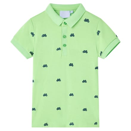 vidaXL Kinderpoloshirt 92 neongroen